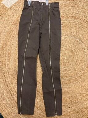 ALC Army Green Pants with Zipper Size 6